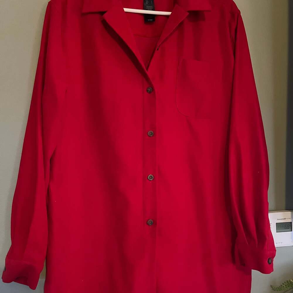 Crazy Horse Liz Claiborne Red Slacket Brushed Material SZ 3